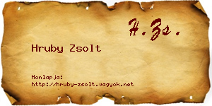 Hruby Zsolt névjegykártya
